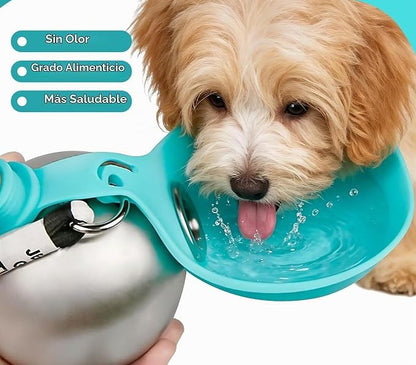 botella portatil para mascotas 2 en 1