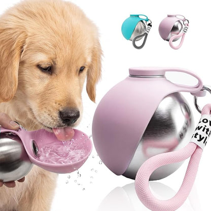 botella portatil para mascotas 2 en 1